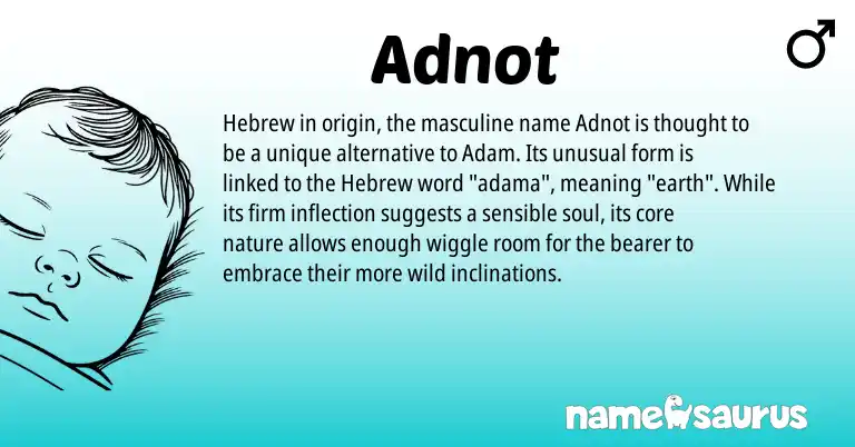 Infographic about Adnot name meaning, Adnot is a name from Hebrew origin(s).