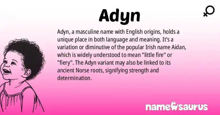 Infographic about Adyn name meaning, Adyn is a name from English origin(s).