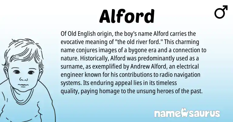 Infographic about Alford name meaning, Alford is a name from Old English origin(s).