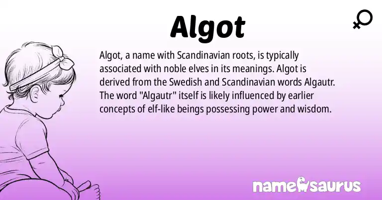 Infographic about Algot name meaning, Algot is a name from Swedish, Scandinavian origin(s).