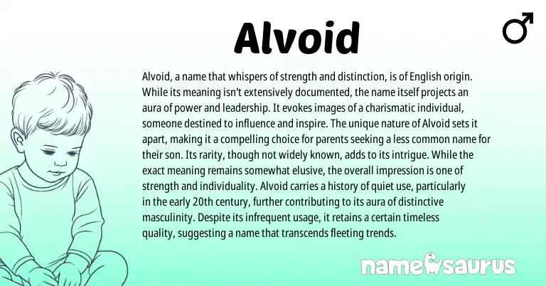 Infographic about Alvoid name meaning, Alvoid is a name from Other origin(s).