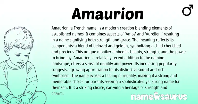 Infographic about Amaurion name meaning, Amaurion is a name from French origin(s).