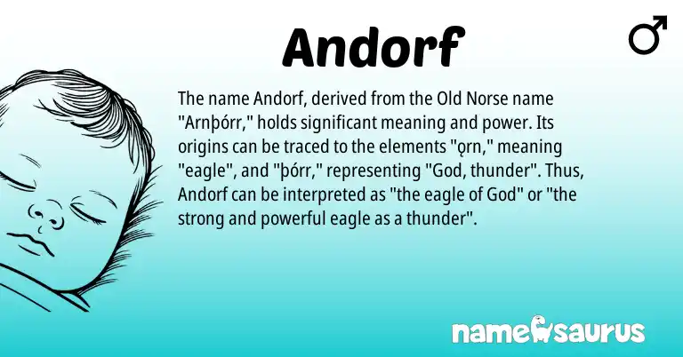 Infographic about Andorf name meaning, Andorf is a name from Old Norse origin(s).