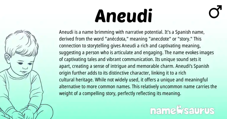 Infographic about Aneudi name meaning, Aneudi is a name from Spanish origin(s).