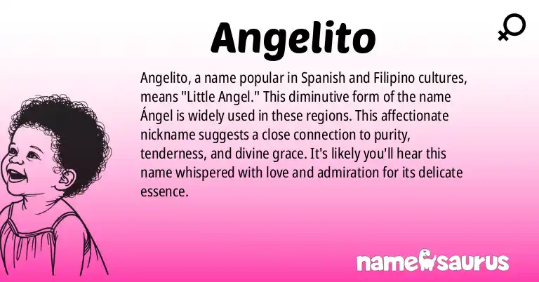 Infographic about Angelito name meaning, Angelito is a name from Spanish, Filipino origin(s).