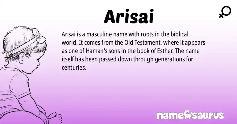 Infographic about Arisai name meaning, Arisai is a name from Biblical origin(s).