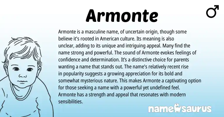 Infographic about Armonte name meaning, Armonte is a name from Other origin(s).