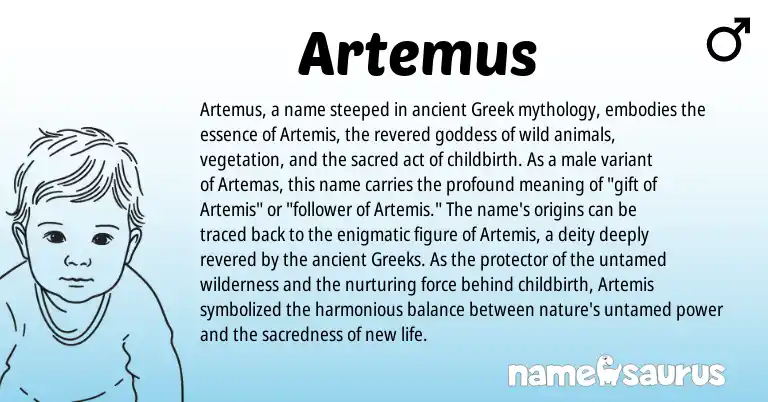 Infographic about Artemus name meaning, Artemus is a name from Greek origin(s).