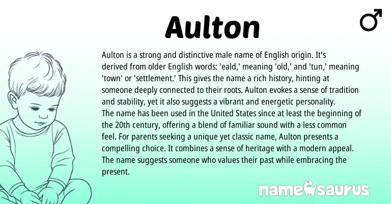 Infographic about Aulton name meaning, Aulton is a name from English origin(s).