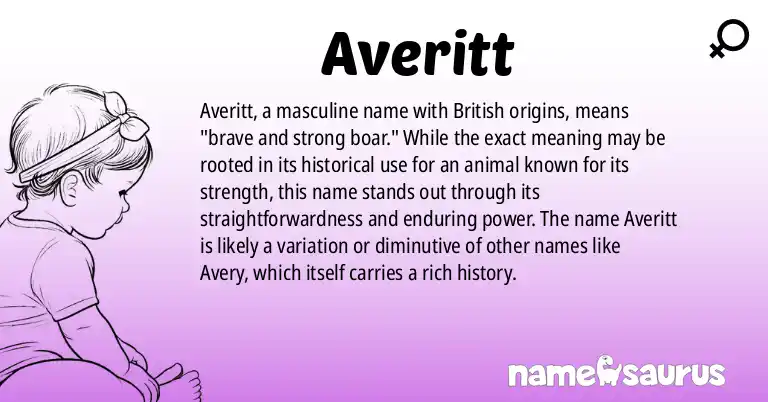 Infographic about Averitt name meaning, Averitt is a name from British origin(s).