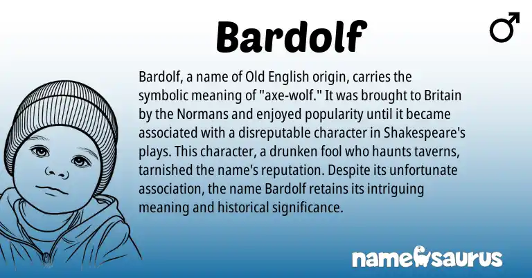 Infographic about Bardolf name meaning, Bardolf is a name from Old English origin(s).