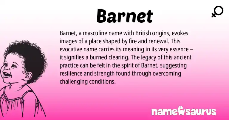 Infographic about Barnet name meaning, Barnet is a name from British origin(s).