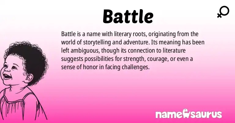 Infographic about Battle name meaning, Battle is a name from Literature origin(s).