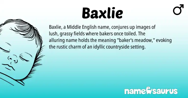 Infographic about Baxlie name meaning, Baxlie is a name from Middle English origin(s).