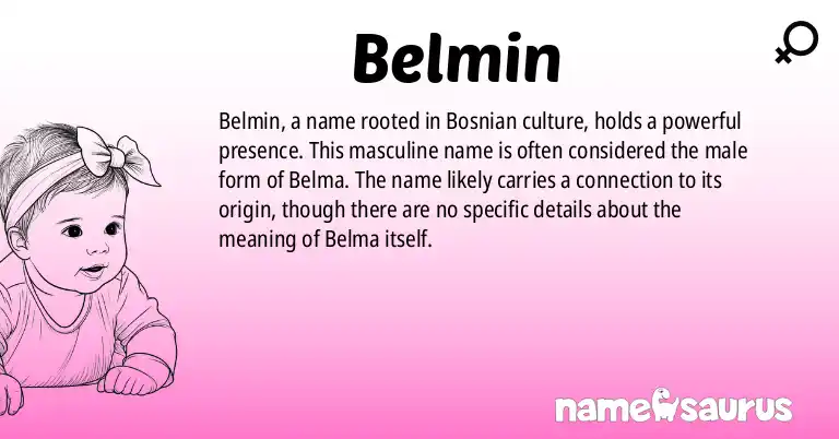Infographic about Belmin name meaning, Belmin is a name from Bosnian origin(s).