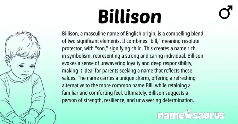 Infographic about Billison name meaning, Billison is a name from Other origin(s).