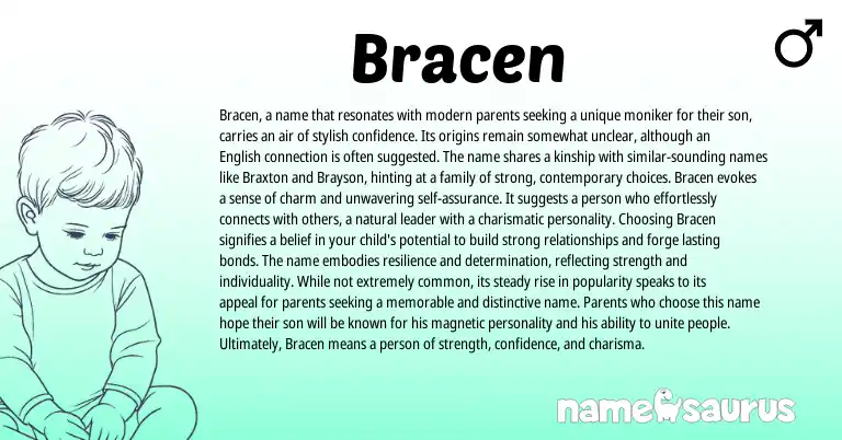 Infographic about Bracen name meaning, Bracen is a name from Other origin(s).