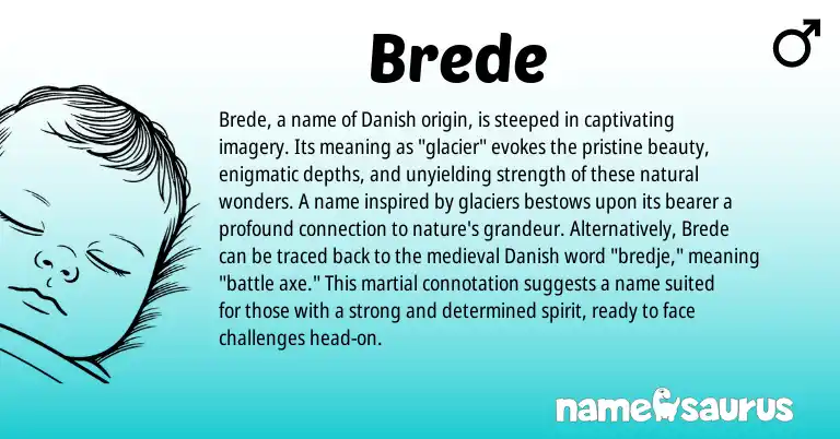 Infographic about Brede name meaning, Brede is a name from Danish origin(s).