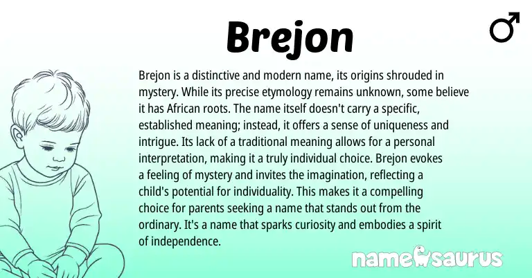 Infographic about Brejon name meaning, Brejon is a name from Other origin(s).