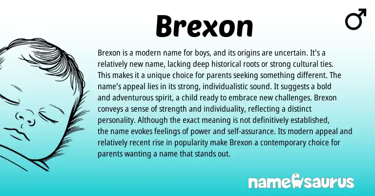 Infographic about Brexon name meaning, Brexon is a name from Other origin(s).