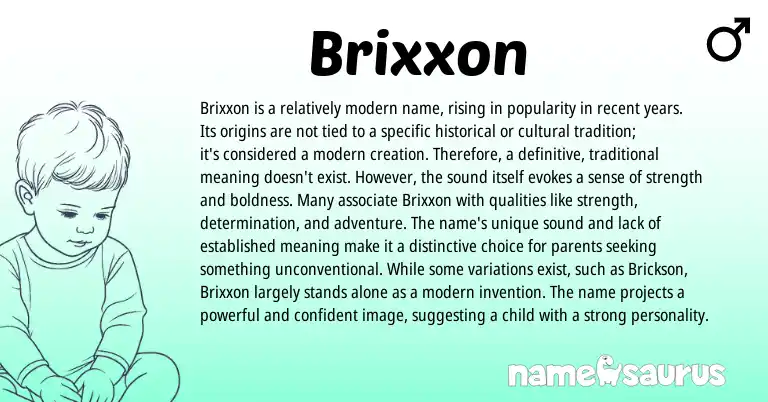 Infographic about Brixxon name meaning, Brixxon is a name from Other origin(s).