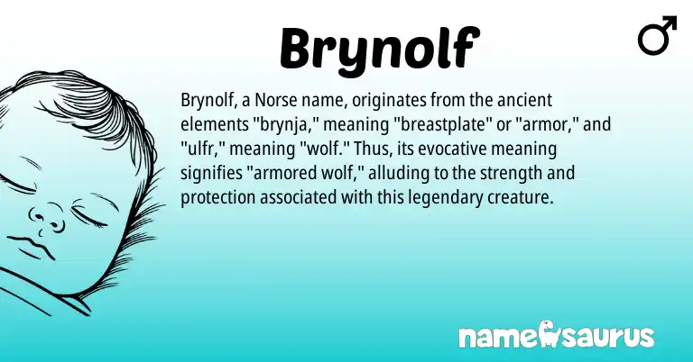 Infographic about Brynolf name meaning, Brynolf is a name from Norse origin(s).