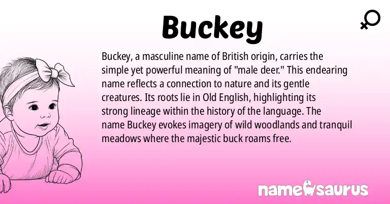 Infographic about Buckey name meaning, Buckey is a name from British origin(s).