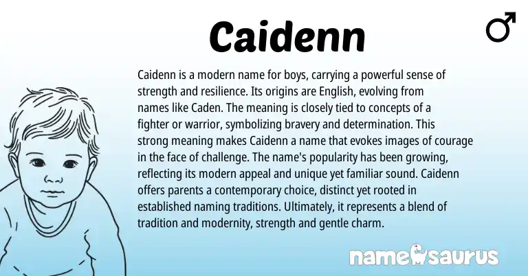 Infographic about Caidenn name meaning, Caidenn is a name from Other origin(s).