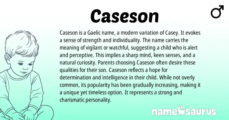 Infographic about Caseson name meaning, Caseson is a name from Other origin(s).