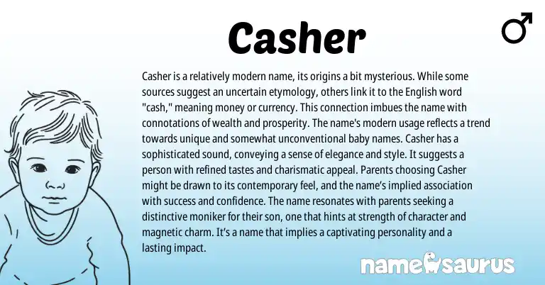 Infographic about Casher name meaning, Casher is a name from Other origin(s).