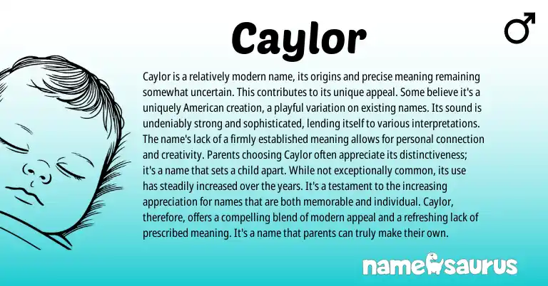 Infographic about Caylor name meaning, Caylor is a name from Other origin(s).