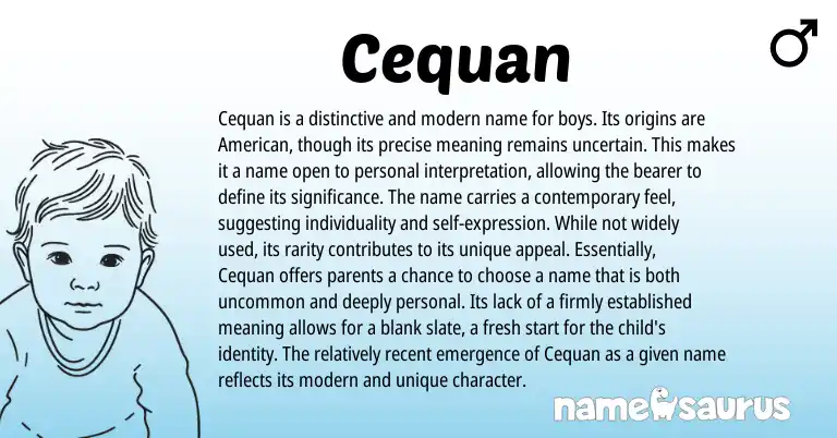 Infographic about Cequan name meaning, Cequan is a name from Other origin(s).