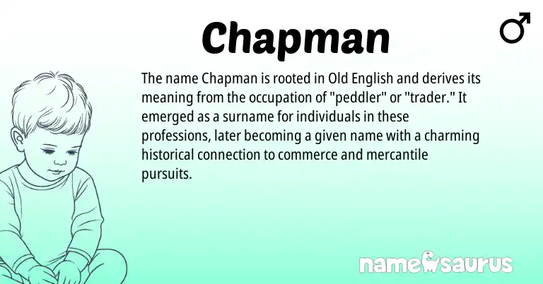Infographic about Chapman name meaning, Chapman is a name from Old English origin(s).