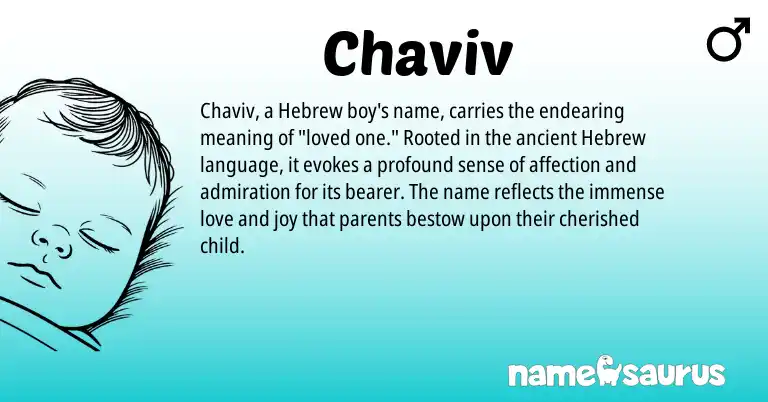Infographic about Chaviv name meaning, Chaviv is a name from Hebrew origin(s).