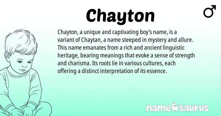 Infographic about Chayton name meaning, Chayton is a name from N/A origin(s).
