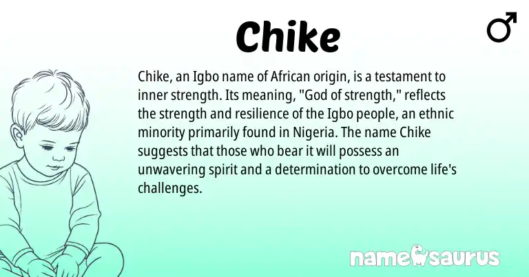 Infographic about Chike name meaning, Chike is a name from Nigeria, African, Igbo origin(s).