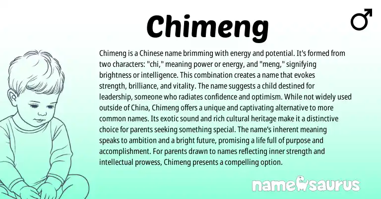 Infographic about Chimeng name meaning, Chimeng is a name from Chinese origin(s).