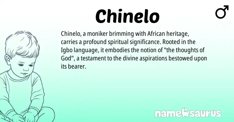 Infographic about Chinelo name meaning, Chinelo is a name from African, Igbo origin(s).