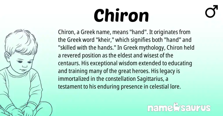 Infographic about Chiron name meaning, Chiron is a name from Greek origin(s).