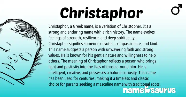 Infographic about Christaphor name meaning, Christaphor is a name from Other origin(s).