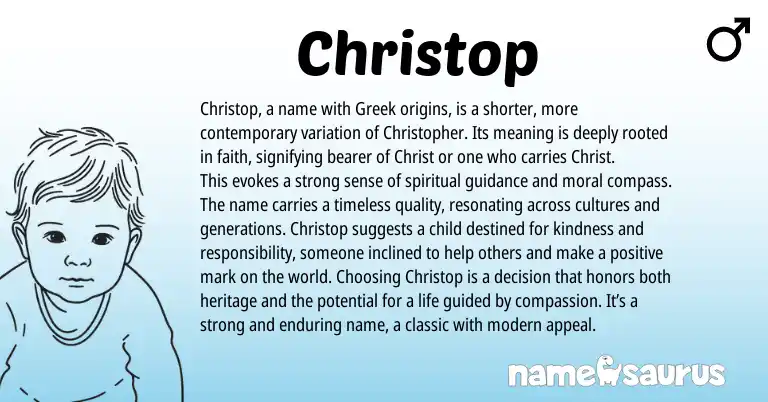Infographic about Christop name meaning, Christop is a name from English, Greek origin(s).