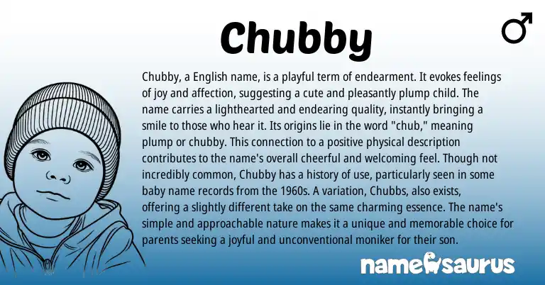 Infographic about Chubby name meaning, Chubby is a name from Other origin(s).
