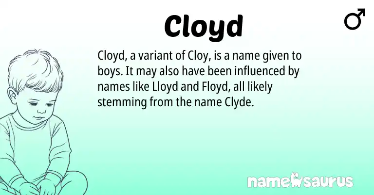 Infographic about Cloyd name meaning, Cloyd is a name from N/A origin(s).