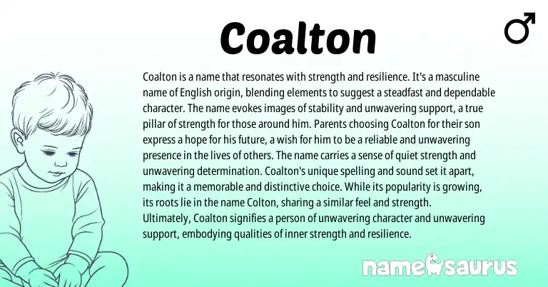 Infographic about Coalton name meaning, Coalton is a name from English origin(s).