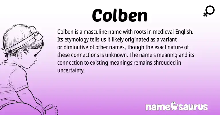 Infographic about Colben name meaning, Colben is a name from Medieval English origin(s).