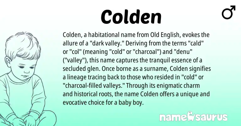 Infographic about Colden name meaning, Colden is a name from Old English origin(s).