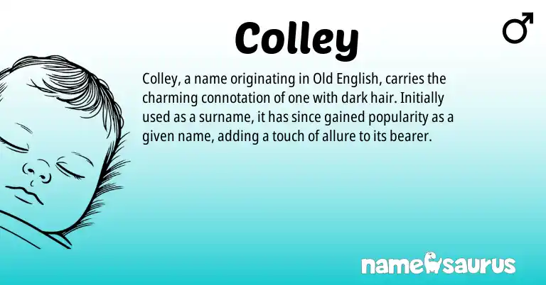 Infographic about Colley name meaning, Colley is a name from Old English origin(s).