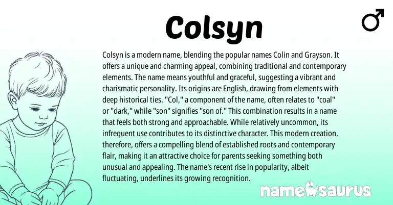 Infographic about Colsyn name meaning, Colsyn is a name from Other origin(s).