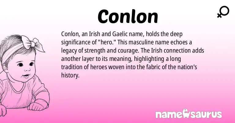 Infographic about Conlon name meaning, Conlon is a name from Irish origin(s).