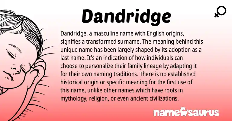 Infographic about Dandridge name meaning, Dandridge is a name from English origin(s).